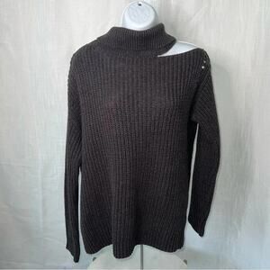 Astr The‎ Label Brown Knit Long Sleeve Sweater